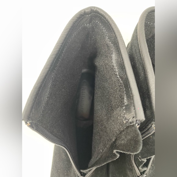 LA CANADIENNE SHIANE BOOT Black WATERPROOF WEDGE Size 9 Suede Women - Picture 7 of 9